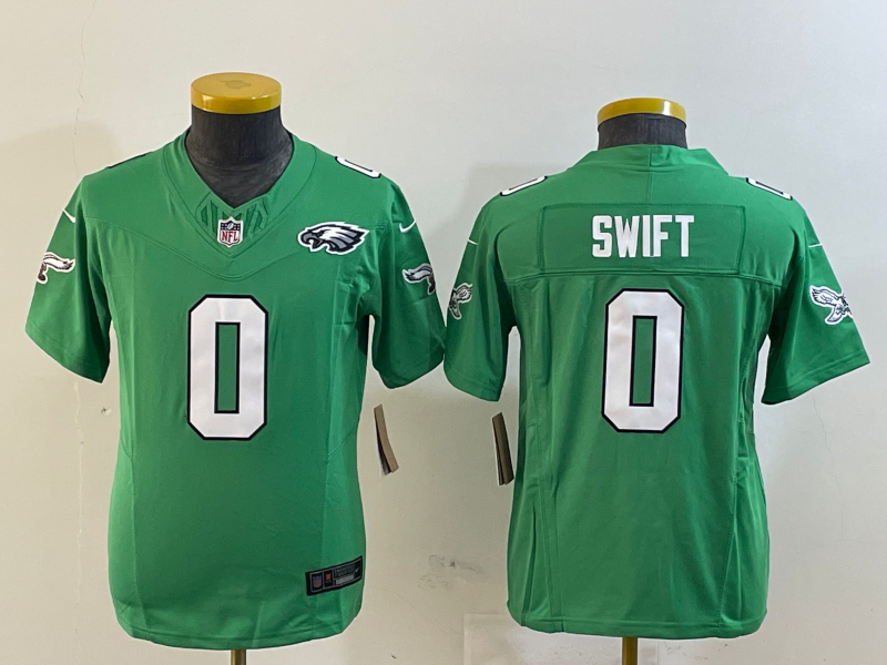Youth 2025 Philadelphia Eagles 0 Swift green Nike NFL jersey style 4